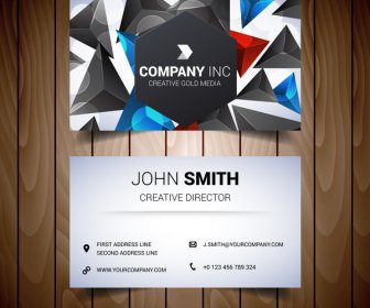 Black And Colored Elegant Business Card