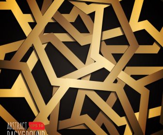 Schwarz Und Gold Hintergrund Im Geometrischen Stil