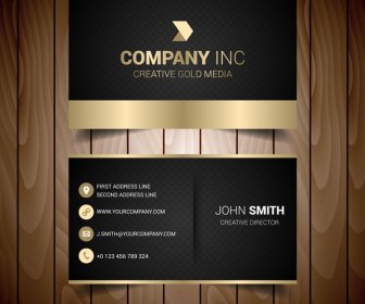 Black And Gold Elegant Business Card