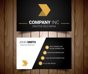 Black And Gold Minimal Business Card