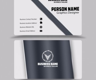 Black And White Color Business Card Design Template Psd