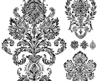 Black And White Decorative Pattern Free Vector
