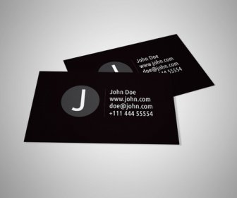 黒と白の個人的なビジネス カードのデザイン