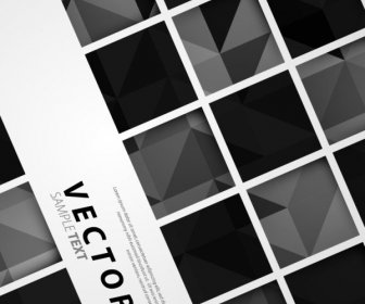 黒と白の正方形の概念の背景のベクトル