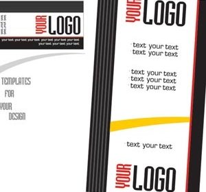 Black Business Card Design Free Vector