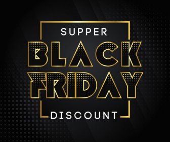 Black Friday Poster Template Luxury Golden Black Texts