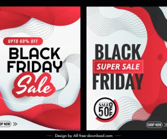 black friday poster templates abstract dynamic curved decor