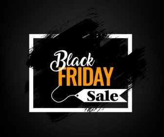 Black Friday Sales Banner Grunge Dark Design