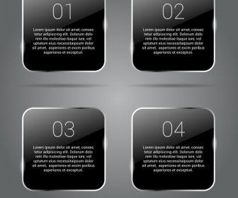 Black Glossy Banners Infographics