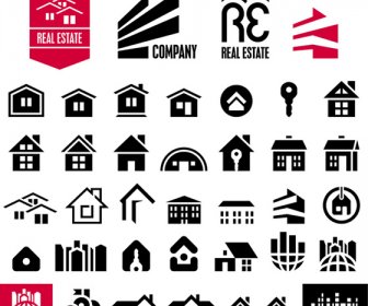 Black House Icons Vector