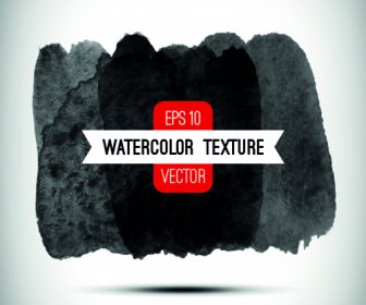 Black Ink Water Background Set Vector