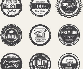 Schwarzes Premium-Qualität-Beschriftung-set