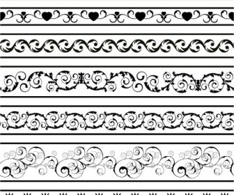 Black Seamless Lace And Ornaments Vector
