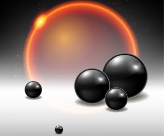 Black Sphere Space Background