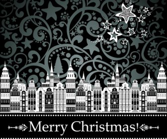 hitam style14 Natal latar belakang vektor