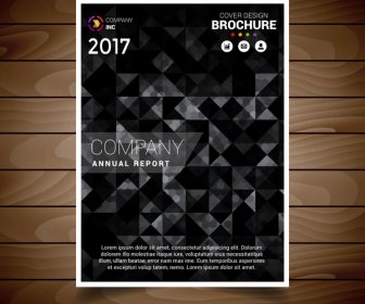 Black Triangle Abstract Brochure Design Template