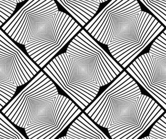 黒と白の抽象的なシームレス パターン ベクトルを設定