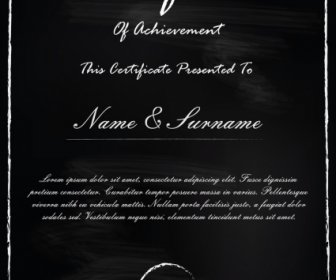Blackboard Certificate Template Design Concept