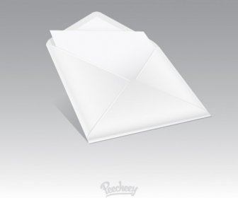 Blank Envelope Icon In Perspective