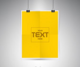 빈 노란색 포스터 템플릿