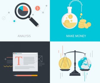 blogging and earning elements with various types isolation