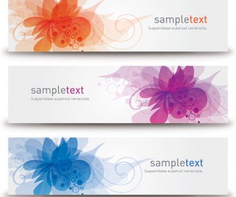 Blossom Banners Vector Graphic
