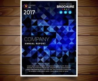 Blue Abstract Brochure Design Template