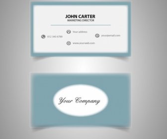 بطاقات زرقاء بطاقات الأعمال الحديثة بطاقات الأعمال المهنية