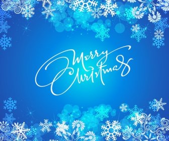 Blue Christmas Background Vector Graphic