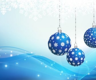 Blue Christmas Ornament Backgound Vector Graphic