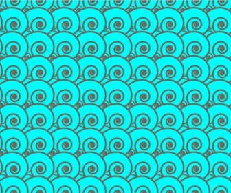Blaue Kurven Hintergrund Abstraktes Nahtloses Design