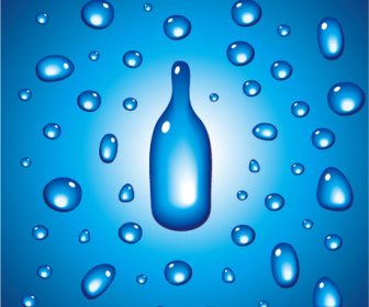Blue Drops Water Vector Backgorunds