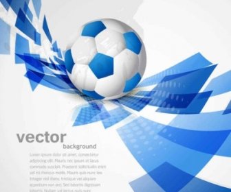 青いサッカー スポーツの背景のベクトル