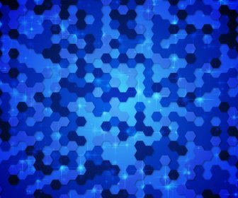 Blue Hexagon Abstract Background