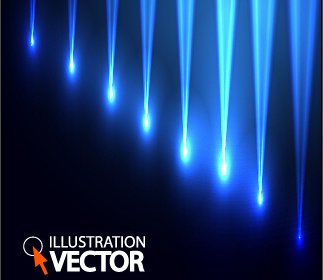 Ilustrasi Latar Belakang Vektor Cahaya Biru