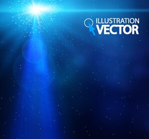 Ilustrasi Latar Belakang Vektor Cahaya Biru