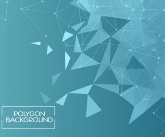 Blue Polygon Abstract Background