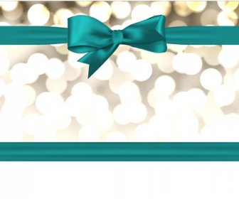 Blue Ribbon Decoration For Christmas Background