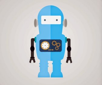 Blue Robot Illustration