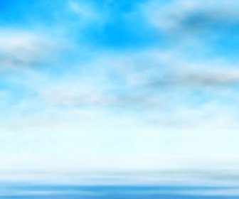 Blue Sky With Clouds Vector Backgrounds