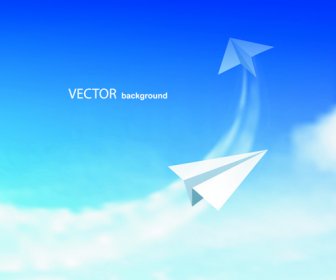 Blue Sky8 White Cloud Background Vector