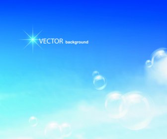Blue Sky8 White Cloud Background Vector