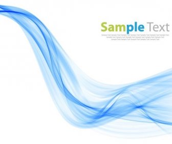 Blue Smoke Wave Background Vector Illustration