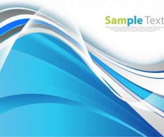 Blue Smooth Wave Abstract Background Vector Graphic