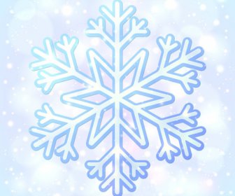 Blaue Schneeflocke Halation Hintergrund Vektor