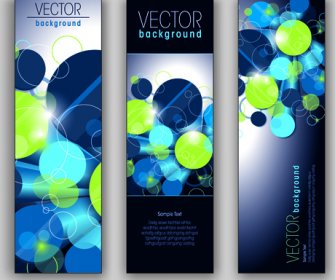 Blue Style Vertical Banner Vector