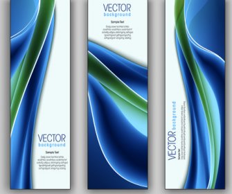 Blue Style Vertical Banner Vector