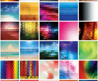 Blurred Mosaics Vector Background Set