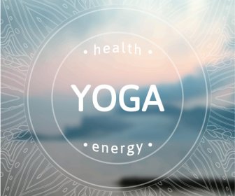 Bulanık Yoga Yaratıcı Arka Plan Vektörler Kümesi