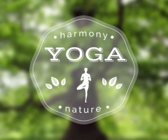 Yoga Kabur Latar Belakang Kreatif Vektor Set